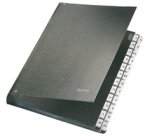 classeur à soufflet, A4, A-Z, 24 compartiments, noir,