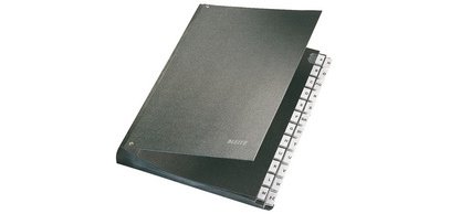 classeur à soufflet, A4, A-Z, 24 compartiments, noir,