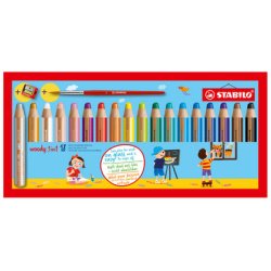 Crayon multi-talents woody 3 en 1, étui carton de 6
