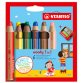 Crayon multi-talents woody 3 en 1, étui carton de 6