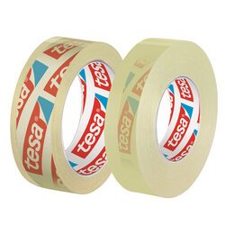 Plakband, 25 mm x 66 m, transparant, per 6 rollen