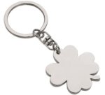 Porte-clés trèfle à 4 feuilles, en métal