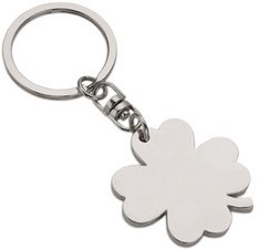 Porte-clés trèfle à 4 feuilles, en métal