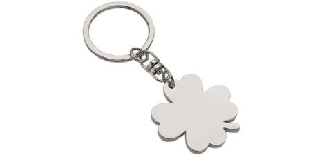 4-leaf clover keychain, metal
