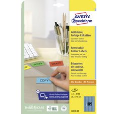 Mini etiketten, 45,7 x 21,2 mm rood