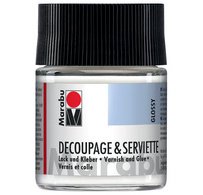 vernis & colle pour serviettes, brillant, 50 ml, dans