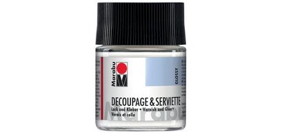 vernis & colle pour serviettes, brillant, 50 ml, dans