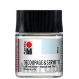 Vernis & Colle pour serviettes, mat, 50 ml, dans un