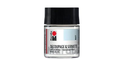 Vernis & Colle pour serviettes, mat, 50 ml, dans un
