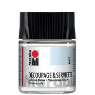 Vernis & Colle pour serviettes, mat, 50 ml, dans un flacon