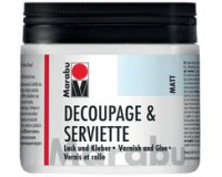 Vernis & Colle pour serviettes, mat, 500 ml, en pot