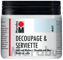 Vernis & colle pour serviettes, mat, 500 ml, en pot