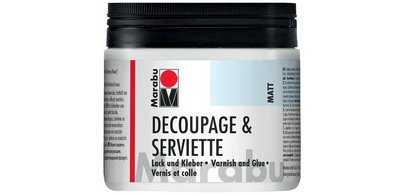 Vernis & colle pour serviettes, mat, 500 ml, en pot