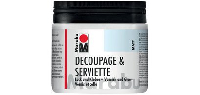 Vernis & colle pour serviettes, mat, 500 ml, en pot