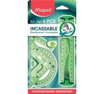 mini kit de géométrie Flex, incassable, 4 pièces