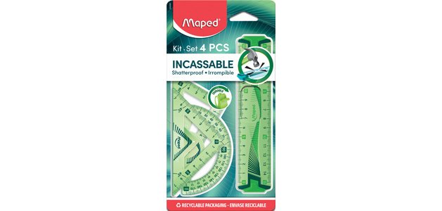 mini kit de géométrie Flex, incassable, 4 pièces