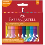 FABER-CASTELL Craies effacables JUMBO, étui carton de 12