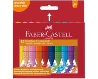 FABER-CASTELL Craies effacables JUMBO, étui carton de 12