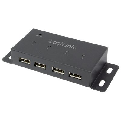 Hub USB 2.0, 4 ports, pour un montage mural