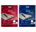 Collegeblock '2 en 1' format A4, 2 linéatures,