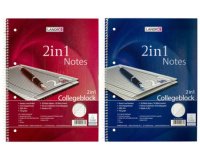Collegeblock '2 en 1' format A4, 2 linéatures,