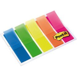 Marque-pages Index, 11,9 x 43,2 mm, 5 couleurs
