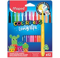 COLOR'PEPS LONG LIFE VILTSTIFT 02, kartonnen etui van 18