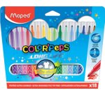 Feutre coloriage maped color'peps triangulaire encre ultra-lavable capuchon ventilé pointe bloquée pochette 18 unités