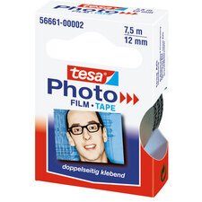 Tesa foto tape, 12 mm x 7,5 m, transparant, navulling