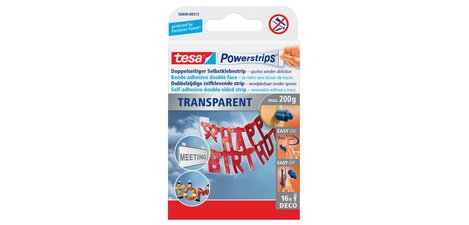 Powerstrips DECO, Befestigung: max. 0,2 kg, transparent