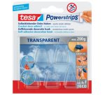 Crochet - Powerstrips - déco - supporte 0.2 Kg - transparent - lot de 5