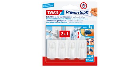Powerstrips Adhesive Fixing for Vario Curtains, White