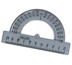 Rapporteur demi-circulaire 180 degrés, en plastique