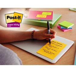 Bloc-notes super sticky notes, 101 x 152 mm, ligné