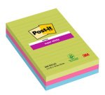 Bloc-notes super sticky notes, 101 x 152 mm, ligné