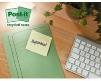 Bloc-notes adhésif Recycling z-notes, 76x76mm, jaune