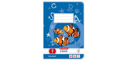 Cahier x.book, A5, linéature 5 / quadrillé