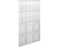 Porte-brochures mural 'the placativ', transparent 852 x 54 x 1304 mm