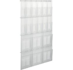 Porte-brochures mural 'the placativ', transparent 852 x 54 x 1304 mm
