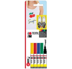 Marqueur pour textile 'Textil Painter', blister de 5
