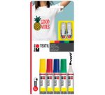 Marqueur pour textile 'Textil Painter', blister de 5