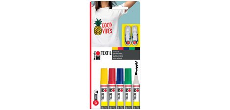 Marker voor textiel 'Textil Painter', verpakking van 5