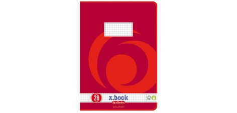 Cahier x.book, A4, linéature 28 / quadrillé