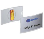 Badge KONVEX, avec aimant, 75 x 40 mm