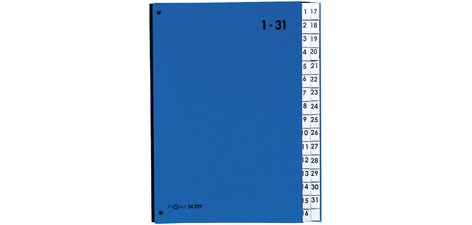 Trieur Color, format A4, 1 - 31, 31 compartiments