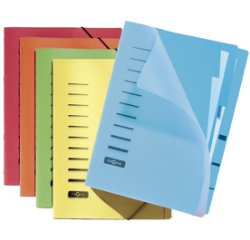 Trieur, A4, PP, 6 compartiments, assorti