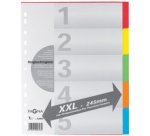 Intercalaires en carton, A4, 5 touches, extra large