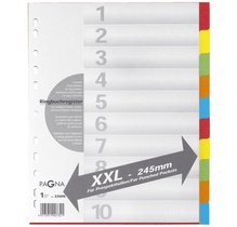 Intercalaires en carton, A4, 12 touches, extra large