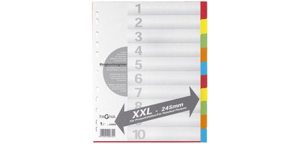 Kartoneinschübe, A4, 12 Register, extragroß