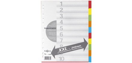 Intercalaires en carton, A4, 12 touches, extra large